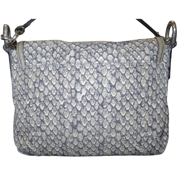 Coach 2013 Taylor Grey Snake Print Canvas & Leather trim Crossbody handbag - Picture 2 of 12